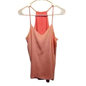 EXPRESS‎ flowy tank top sz small reversible corral color keyhole back NWT